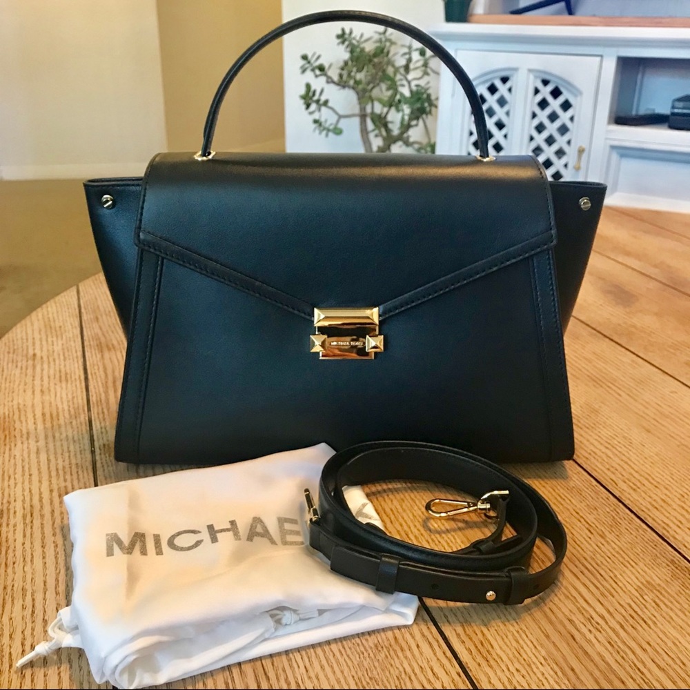 MK Whitney Large Leather Satchel